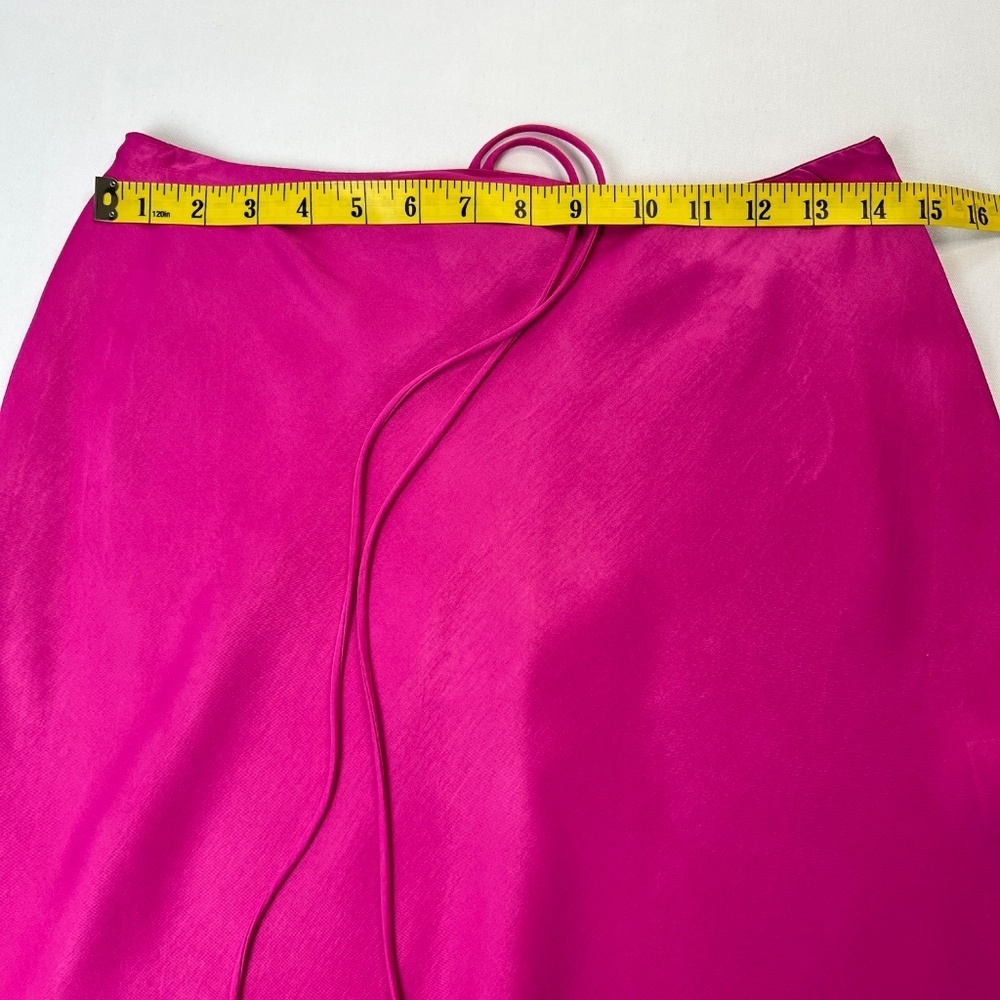 FARM Rio Satin Midi Skirt with Tassel Waist Tie - Picture 5 of 13